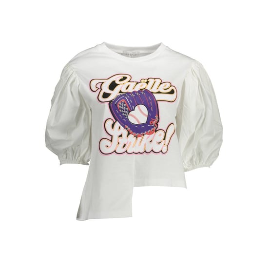 Gaelle Paris Camiseta de Algodón Blanca para Mujeres - Image 1