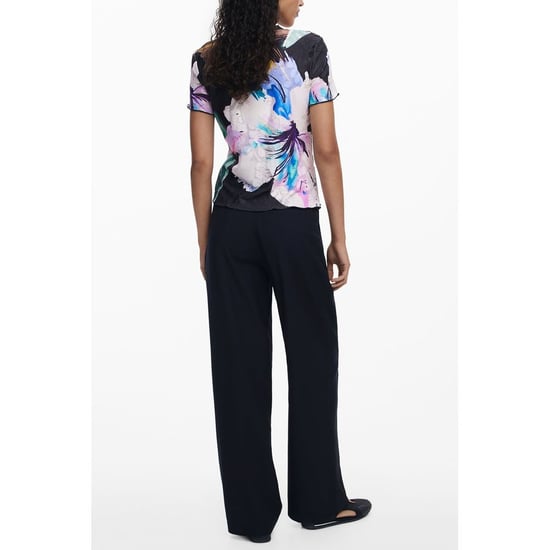 Camiseta de mujer de poliéster negra Desigual - Image 2