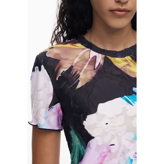 Camiseta de mujer de poliéster negra Desigual - Image 3