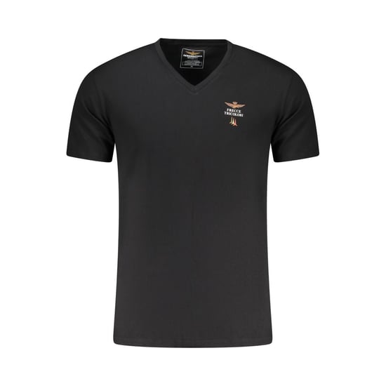 Camiseta de algodón negra para hombre Aeronautica Militare - Image 1
