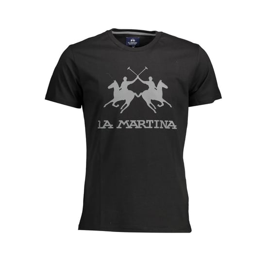 Camiseta de algodón negra para hombres La Martina - Image 1