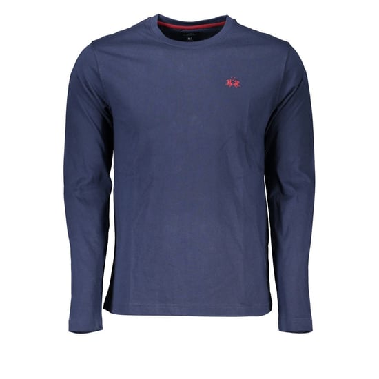 La Martina Camiseta Azul Real con Cuello Redondo Bordada - Image 1