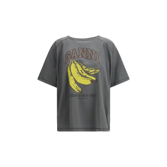 Ganni Camiseta de Algodón Gris - Image 1