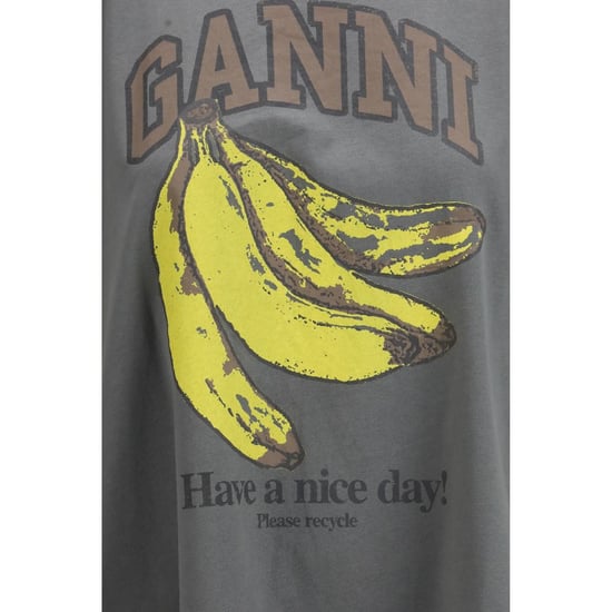 Ganni Camiseta de Algodón Gris - Image 3