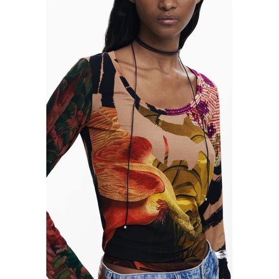 Desigual Marrone Viscosa Camiseta para Mujer - Image 3