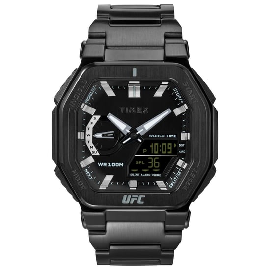 Reloj Deportivo de Acero Inoxidable Negro Timex - Image 1