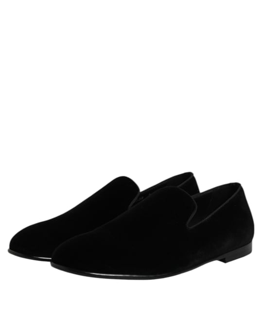 Mocasines Formales Dolce & Gabbana en Terciopelo Negro - Image 4