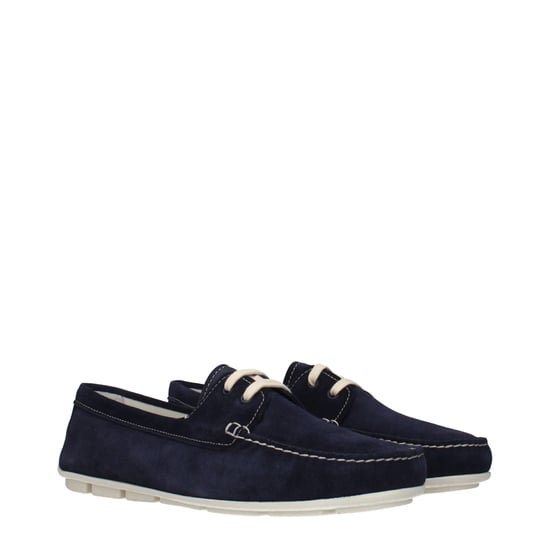 Mocasines Prada de cuero azul sin cordones - Image 2