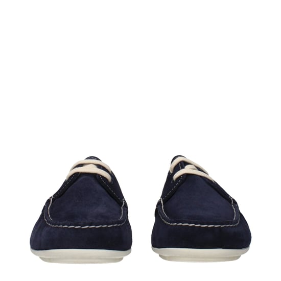 Mocasines Prada de cuero azul sin cordones - Image 3
