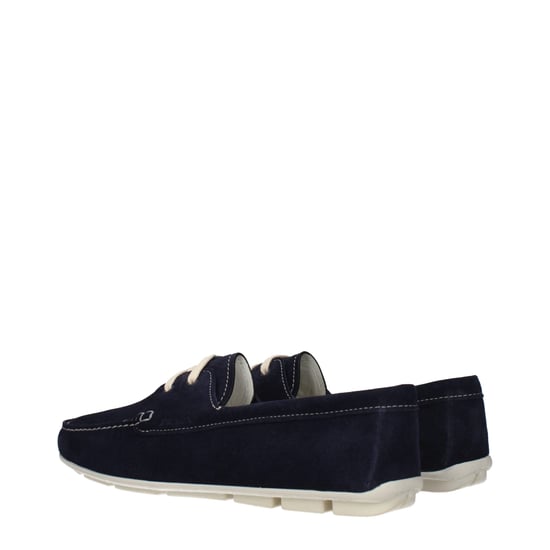 Mocasines Prada de cuero azul sin cordones - Image 4