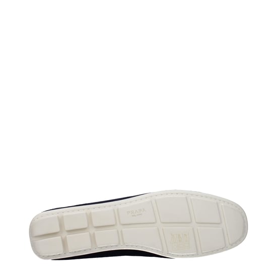 Mocasines Prada de cuero azul sin cordones - Image 5