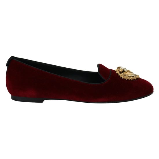 Mocasines Sin Cordones de Algodón Burdeos Dolce & Gabbana - Image 1