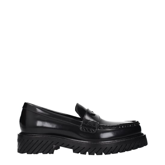 Mocasines Slip-On de Cuero Negro Off-White - Image 1
