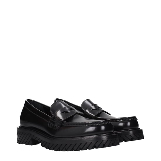 Mocasines Slip-On de Cuero Negro Off-White - Image 2