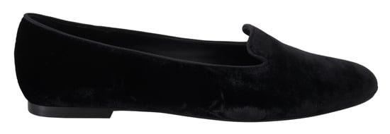 Zapatillas planas de terciopelo negro Dolce & Gabbana - Image 1