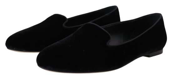 Zapatillas planas de terciopelo negro Dolce & Gabbana - Image 5