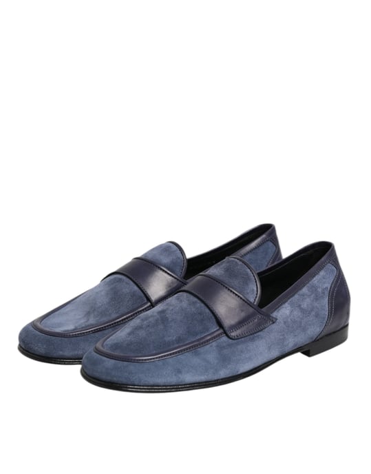 Mocasines de piel de ante azul Dolce & Gabbana - Image 4