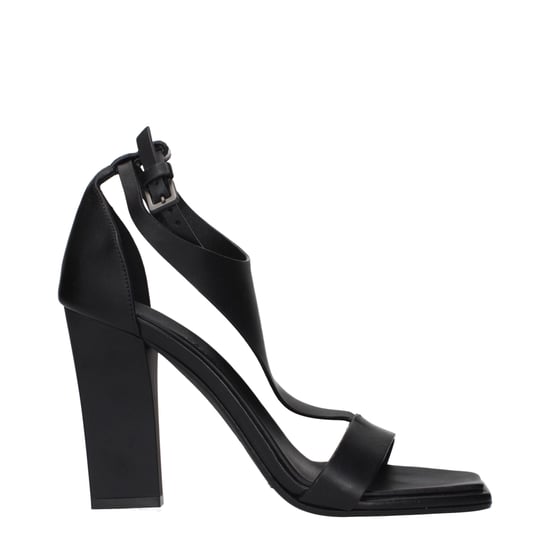 Sandalias de tacón stiletto de cuero negro Max Mara - Image 1