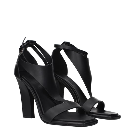 Sandalias de tacón stiletto de cuero negro Max Mara - Image 2