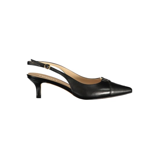 Sandalia de mujer de cuero negro Twinset - Image 1