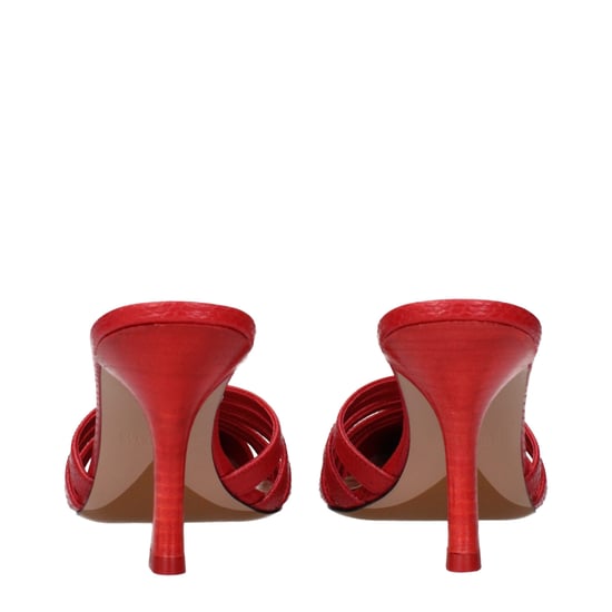 Sandalias de tacón stiletto de cuero rojo Paris Texas - Image 5