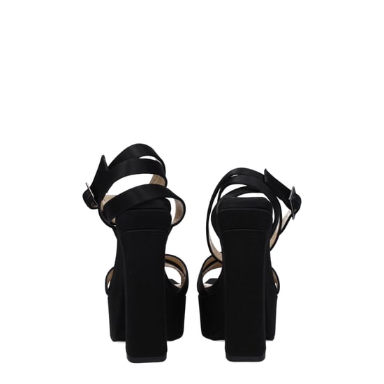 Sandalias de Plataforma de Satén Negro Jimmy Choo - Image 5