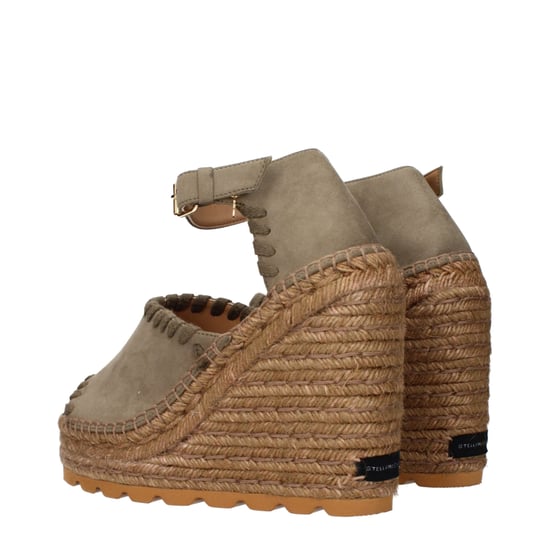 Sandalias de cuña verdes de cuero Stella McCartney - Image 4