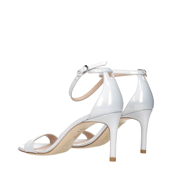 Sandalias de tacón stiletto de cuero blanco Stuart Weitzman - Image 4