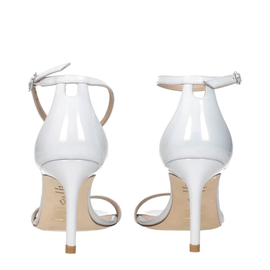 Sandalias de tacón stiletto de cuero blanco Stuart Weitzman - Image 5