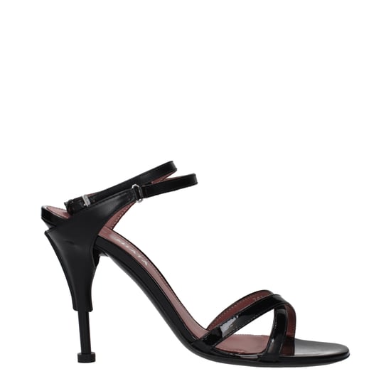 Sandalias de tacón stiletto de piel negra Premiata - Image 1
