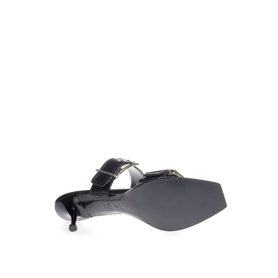 Sandalias de tacón stiletto de cuero negro Alexander McQueen - Image 3