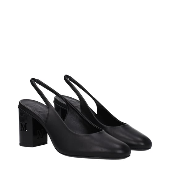 Zapatos de tacón alto de cuero negro Max Mara - Image 2