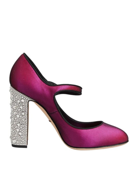 Zapatos de tacón Mary Janes en strass rosa de Dolce & Gabbana - Image 2
