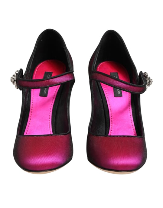 Zapatos de tacón Mary Janes en strass rosa de Dolce & Gabbana - Image 3