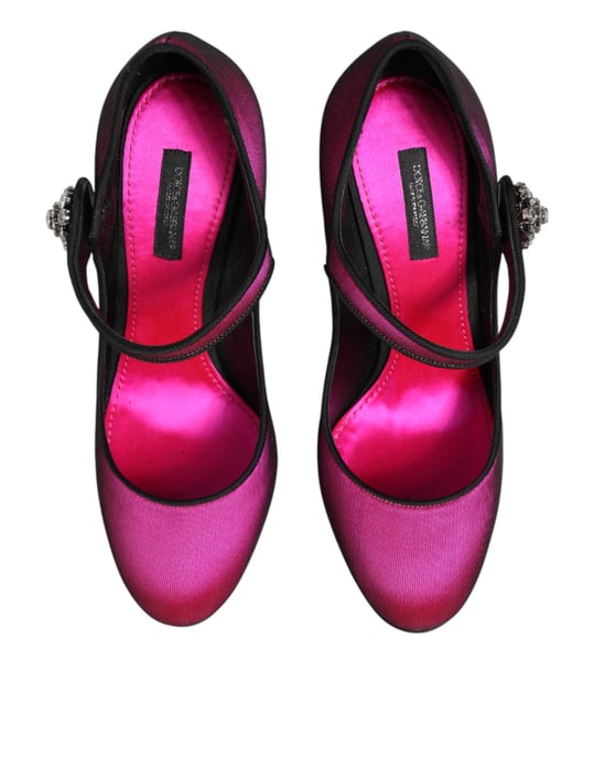 Zapatos de tacón Mary Janes en strass rosa de Dolce & Gabbana - Image 4