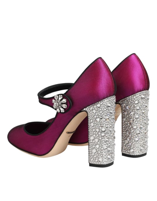 Zapatos de tacón Mary Janes en strass rosa de Dolce & Gabbana - Image 6