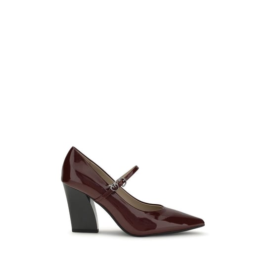 PINKO Tacones Altos de Cuero de Ternera Burdeos Bos Taurus - Image 1