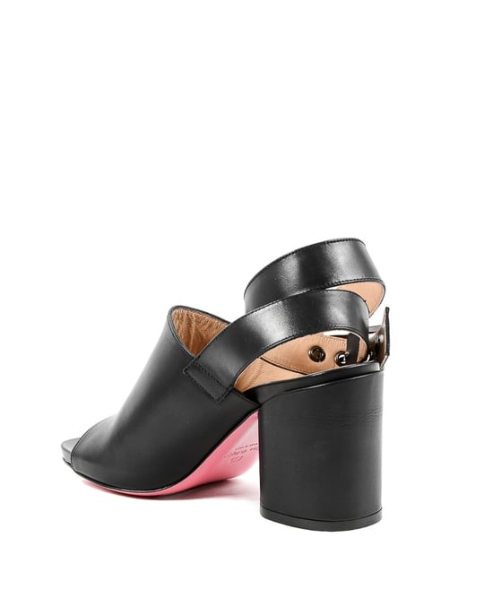 Sandalias de Cuero con Hebilla de Tacón Medio - Image 3