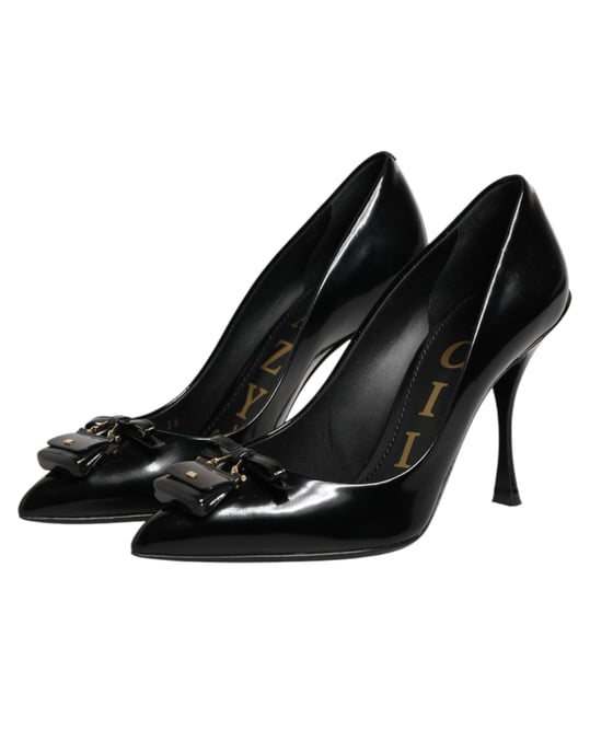 Zapatos de tacón con adornos de bolsa negra Dolce & Gabbana - Image 5