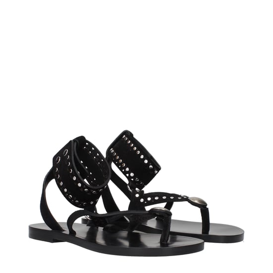 Sandalias de chanclas de cuero negro Isabel Marant - Image 2