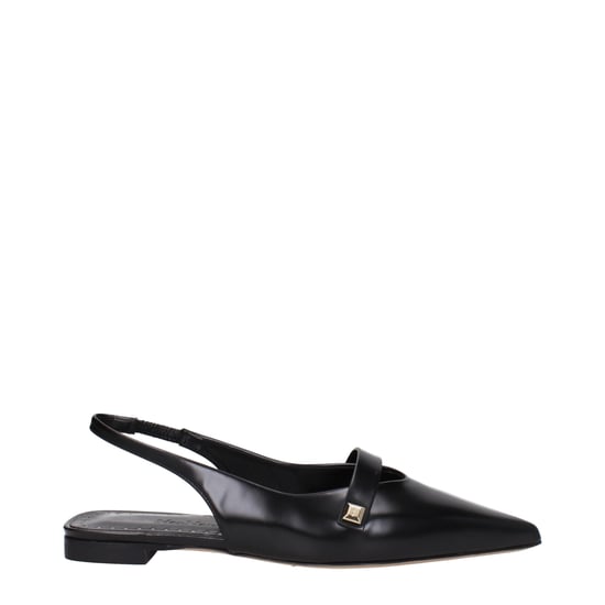 Max Mara Bailarinas Negras de Cuero - Image 1