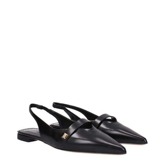 Max Mara Bailarinas Negras de Cuero - Image 2