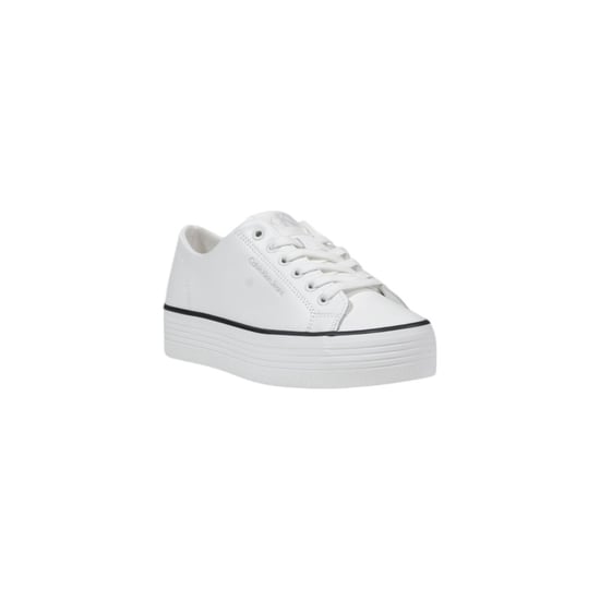 Zapatillas de plataforma de cuero en blanco y negro de Calvin Klein Jeans - Image 2