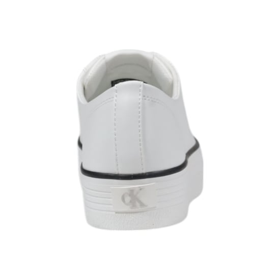 Zapatillas de plataforma de cuero en blanco y negro de Calvin Klein Jeans - Image 4