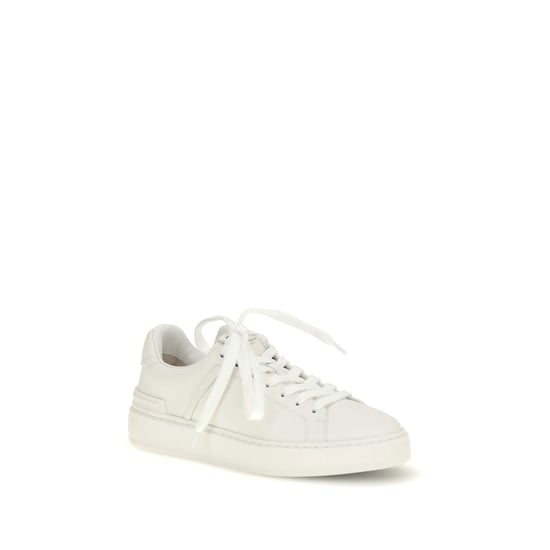 Zapatillas bajas Bos Taurus de piel de ternera blanca de Balmain - Image 2