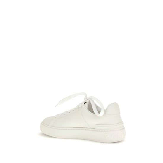 Zapatillas bajas Bos Taurus de piel de ternera blanca de Balmain - Image 3