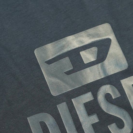 Diesel camiseta monotona con logo azul marino - Image 2