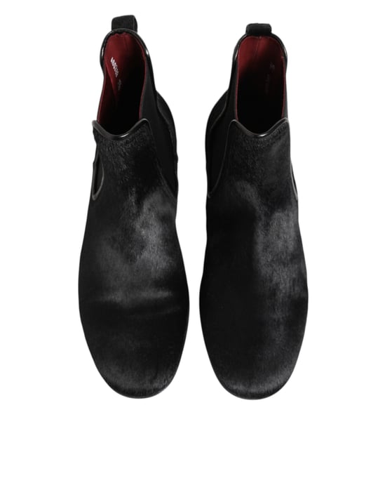 Botas Chelsea para hombre de piel negra de lujo Dolce & Gabbana - Image 4