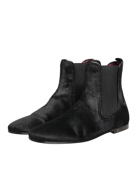 Botas Chelsea para hombre de piel negra de lujo Dolce & Gabbana - Image 5