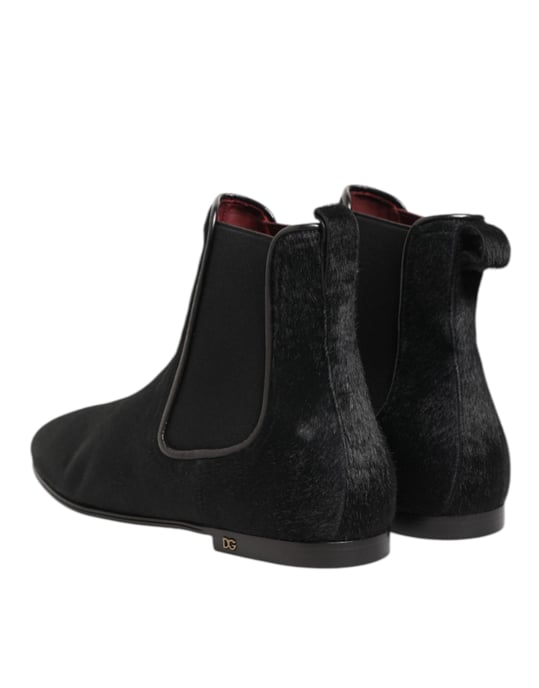 Botas Chelsea para hombre de piel negra de lujo Dolce & Gabbana - Image 6